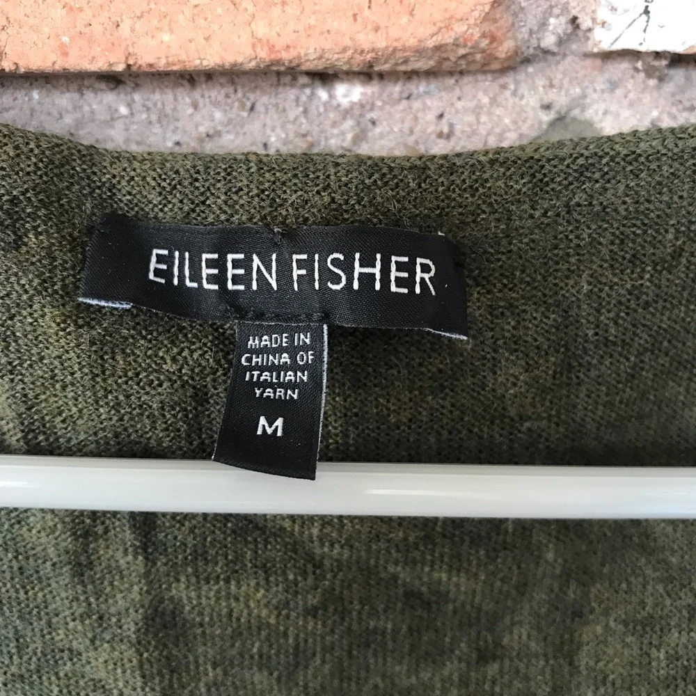 Eileen Fisher Olive Merino Wool Shell Top - Picture 3 of 7